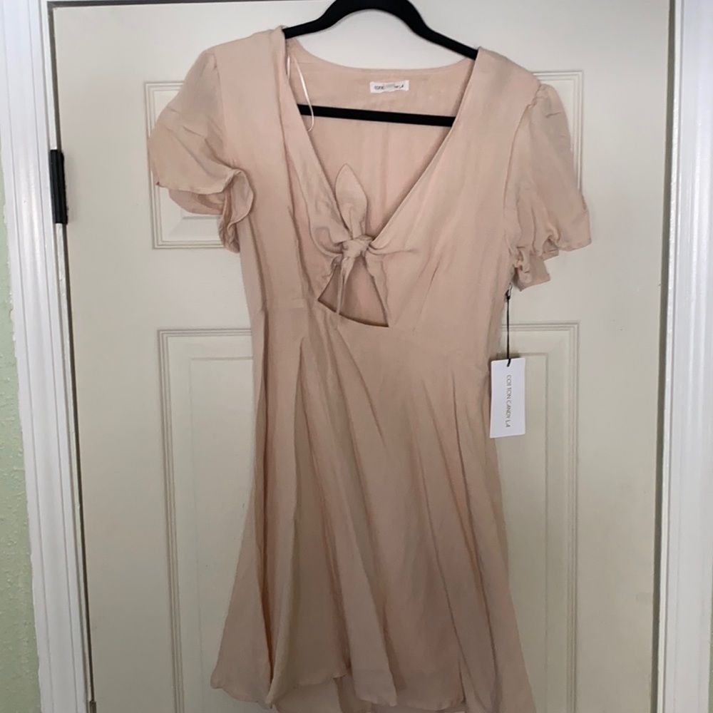 Cream nude brunch dress
